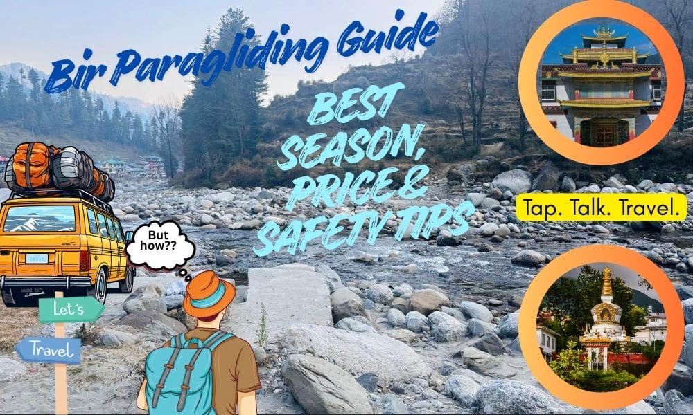 Paragliding experience in bir billing himachal pradesh with mountain views